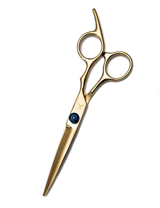 FARRAY Hair Cutting Scissors，6.5 Inch Professional Stainless Steel Barber Hair Scissors，for Both Salon and Home Use (Golden)