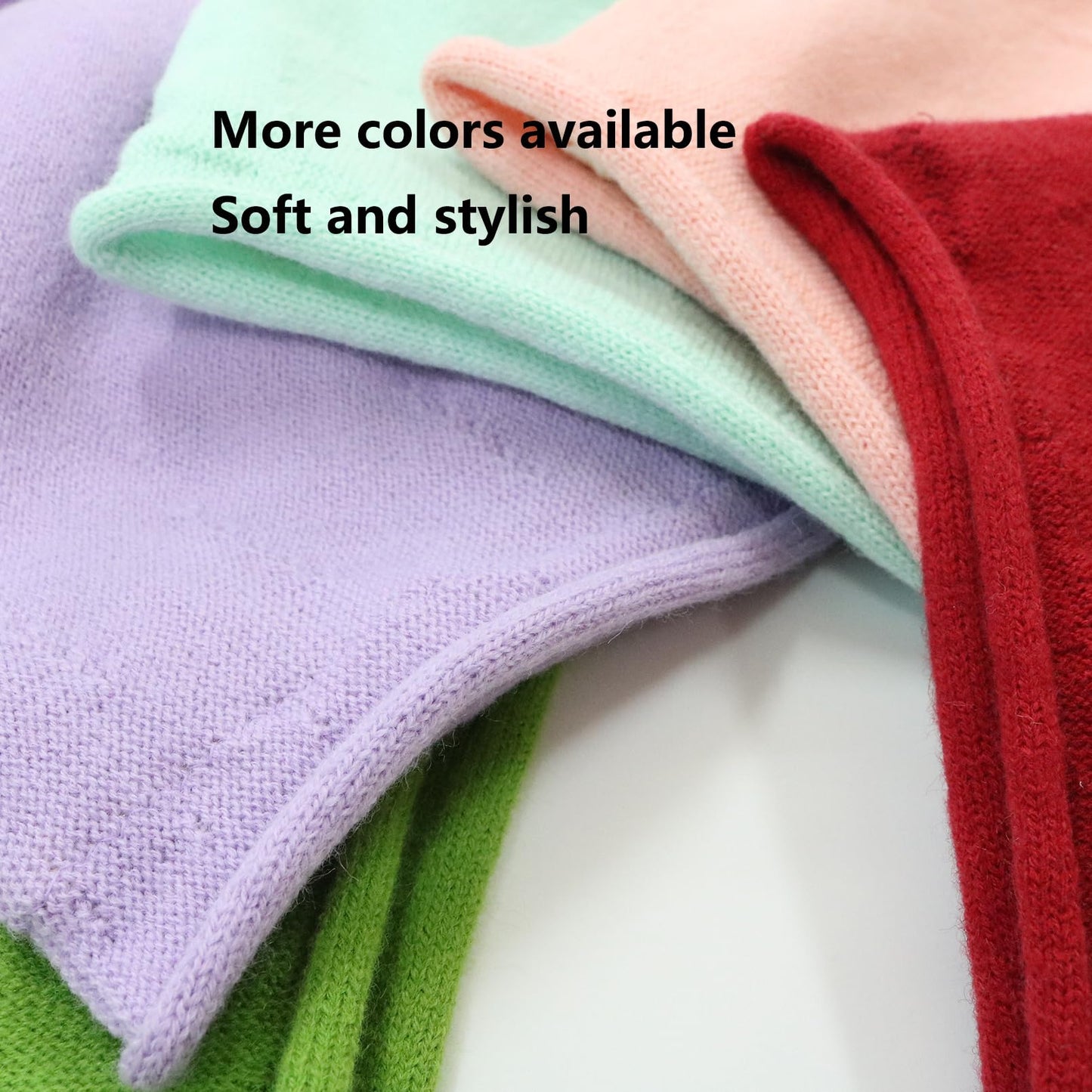 Facecozy Satin Lined Beanies Women Slouchy Beanie Knit Winter Hat for Women Men Silky Lining Lightweight Skull Beanies Cap… (US, Alpha, One Size, Burgundy)