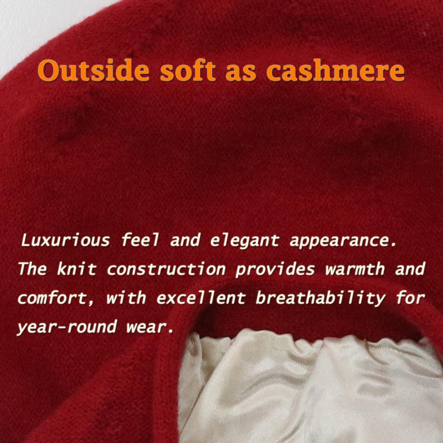 Facecozy Satin Lined Beanies Women Slouchy Beanie Knit Winter Hat for Women Men Silky Lining Lightweight Skull Beanies Cap… (US, Alpha, One Size, Burgundy)