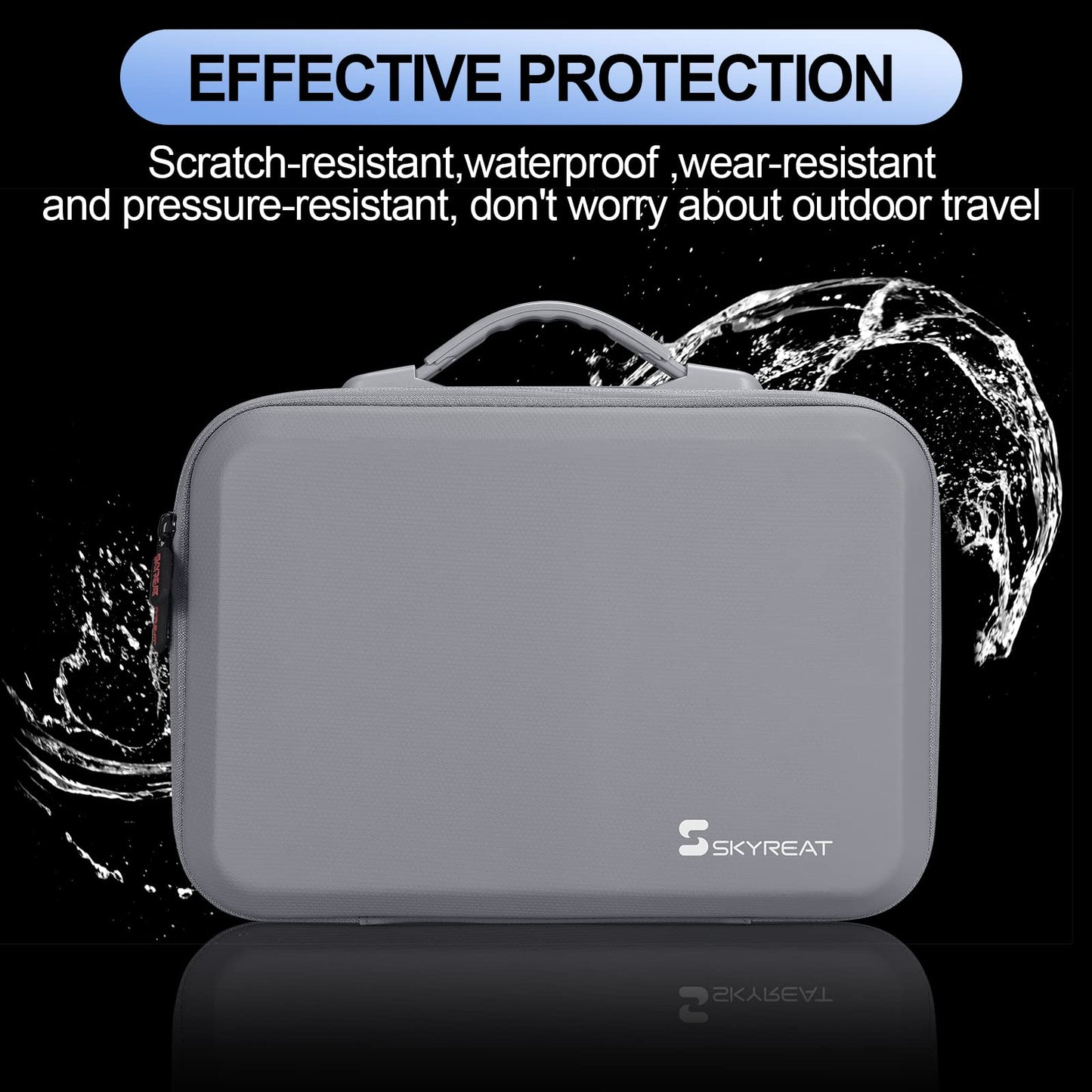 Skyreat Mini 3 Pro Case, PU Leather Hard Carrying Case Compatible with DJI Mini 3 Pro Drone and Accessories