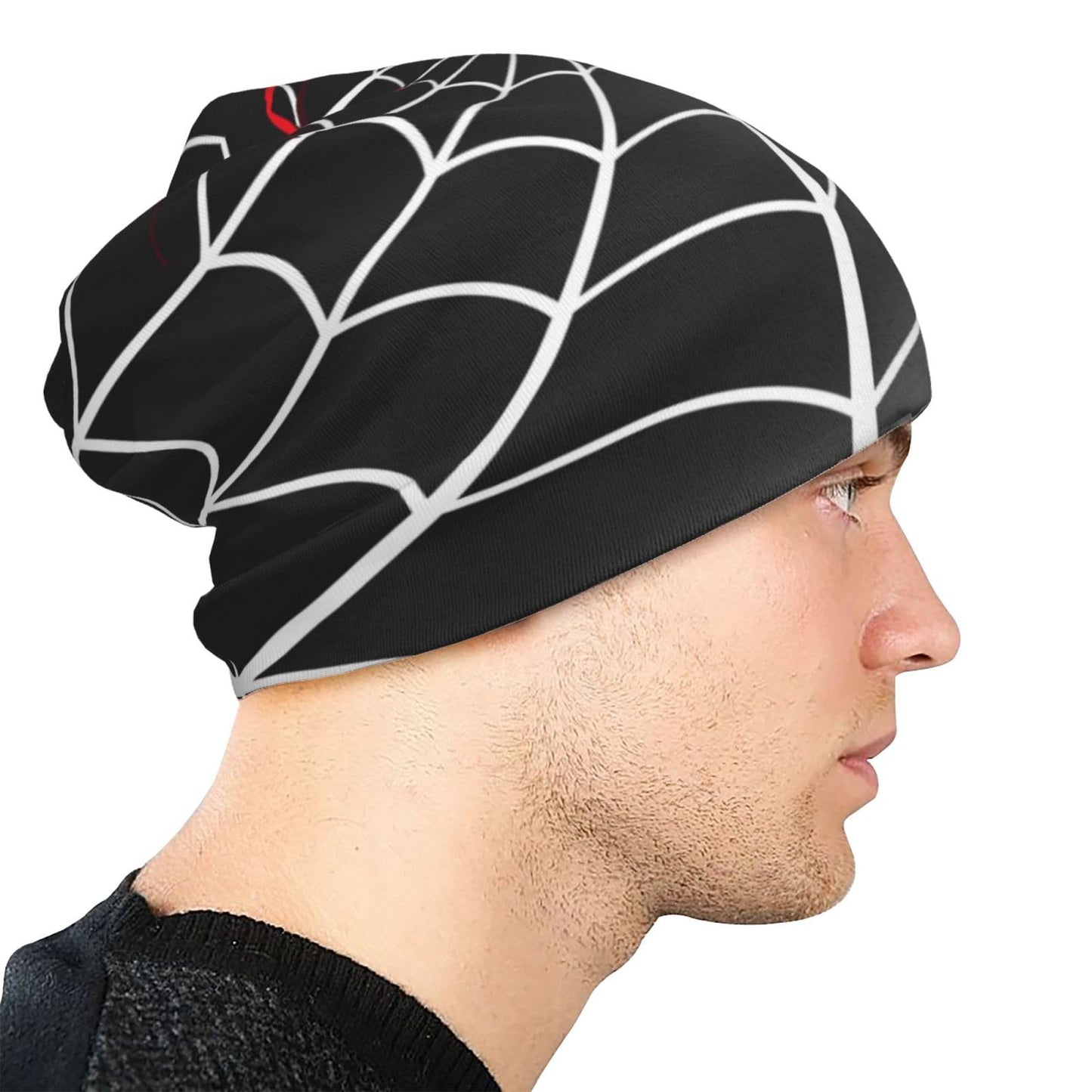 Athjunss Spider Beanie Hat Chemo Headwear Slouchy Skull Sleep Cap for Women Men Winter Running