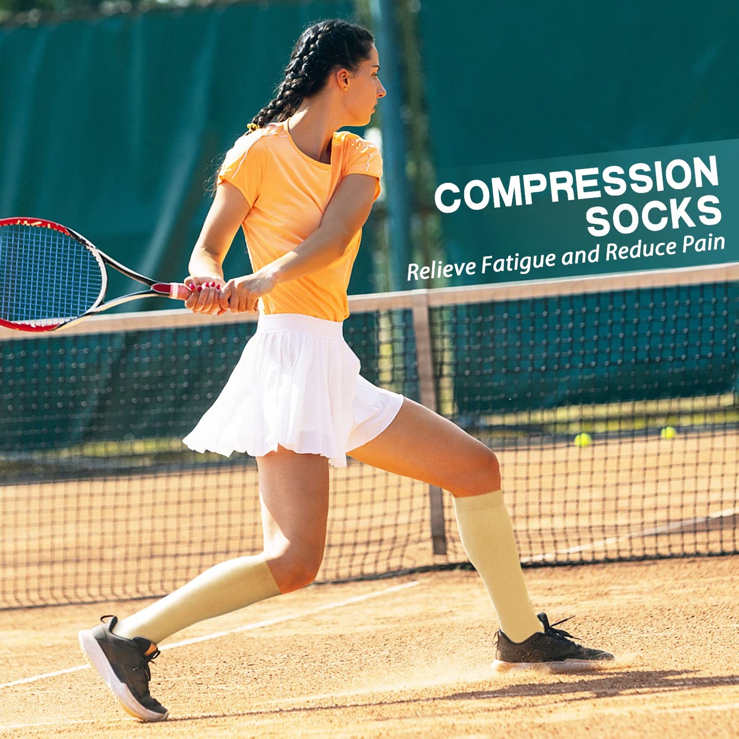 SunFeeling Compression Socks for Women & Men Circulation (3 Pairs) - Best Support for Athletic Running Nurses Recovery Travel,Large-X-Large