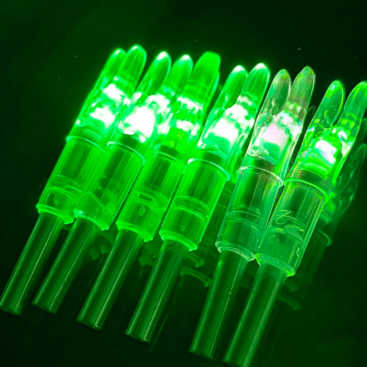 KEAUP 12-Pack or 6-Pack S Lighted Nocks for Arrows .244/6.2mm Lighted Arrow Nocks for Archery Hunting, Screwdriver Included
