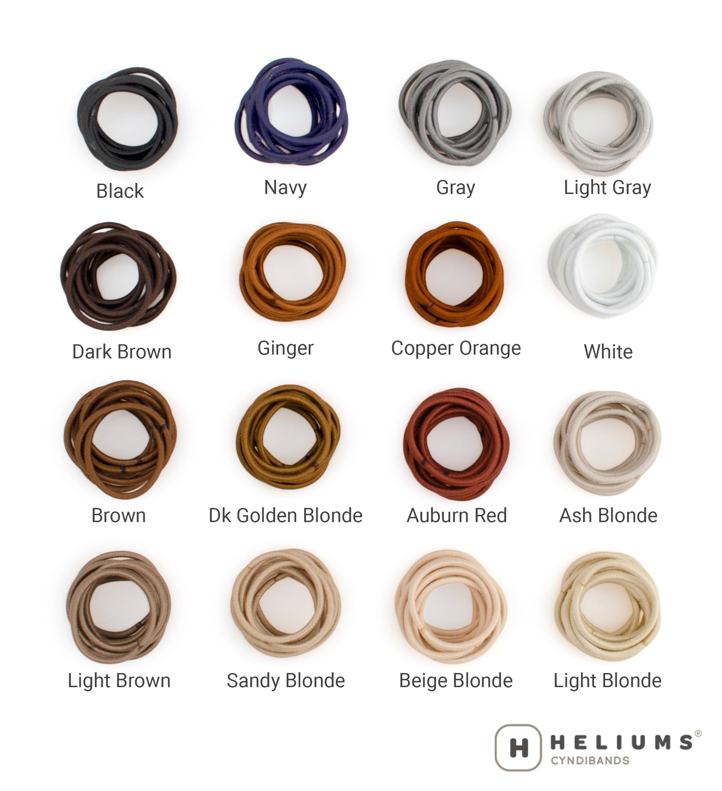 Heliums Small Hair Ties - Red - No Damage Mini 1 Inch Reusable 2mm Elastics for Thin Hair and Kids, Neutral Ponytail Holders - 48 Count