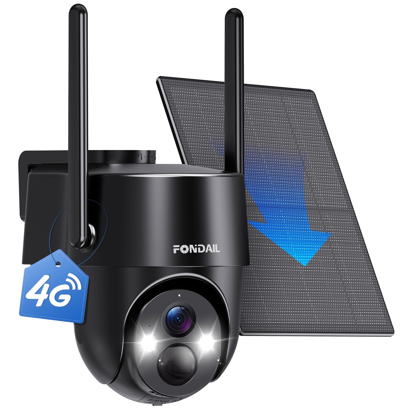 4G LTE Cellular Solar Security Camera Wireless Outdoor, No WiFi Solar Powered Camera, 360° Live View, 2K Color Night Vision, PIR Detection, 2-Way Audio, Motion Alert, Built in SIM Card, Easier to use