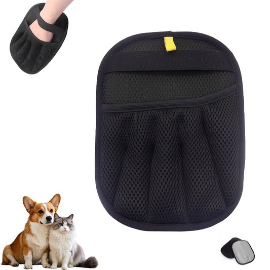 Double-Sided Pet Grooming Gloves, Double Sided Grooming Glove for Pets, Pet Hair Remover Gloves for Dog & Cat, Reusable Pet Hair Remover Glove for Washing