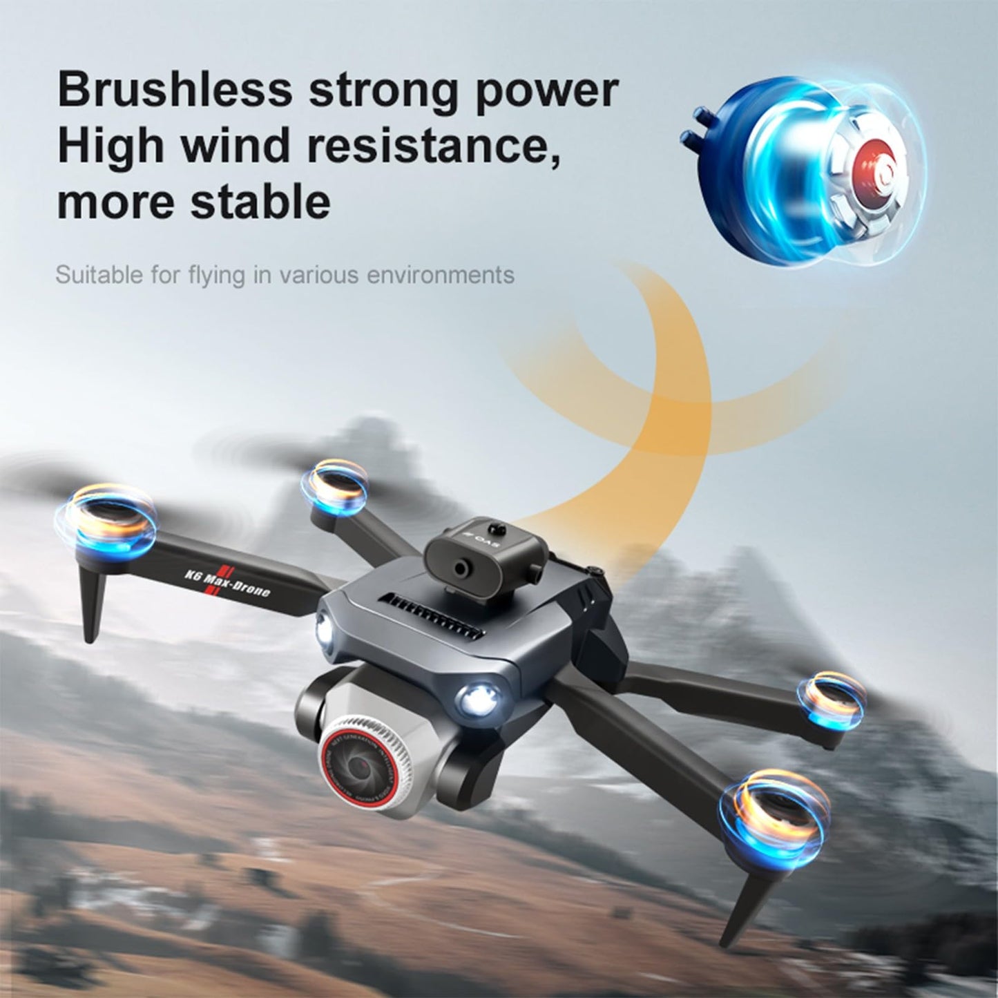 Drone With ESC Camera Screen Display Remote Control Built In WIFI RC Quadcopter Multi functional drone fot Adult, Beginner Drone with Storage Bag Brushless Motor Gesture Control Headless Mode