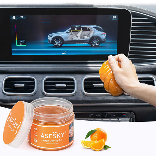 ASFSKY Car Cleaning Gel, Car Cleaning Putty for Car Detailing Car Slime for Cleaning Dust from Car's Air Vents, Dashboard, Cup Holder with Car Cleaner Gel Dust Cleaning Gel