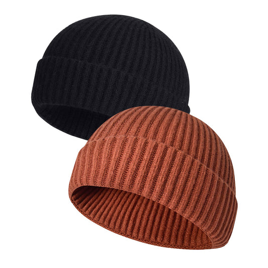 MAIAGO Fisherman Beanie for Men Women, Knit Cuff Beanie Cap Daily Beanie Hat Warm Winter Hats, Winter Warm Hats