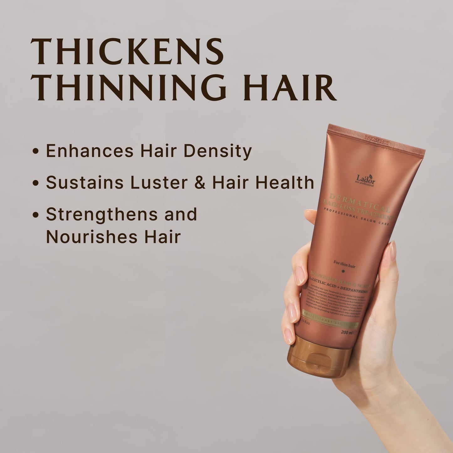 LA'DOR Dermatical Nourishing Strengthening Hair Mask Treatment - Hydrating Deep Conditioner for Dry Damaged Thinning Hair to Silky Hair Korean Haircare LADOR