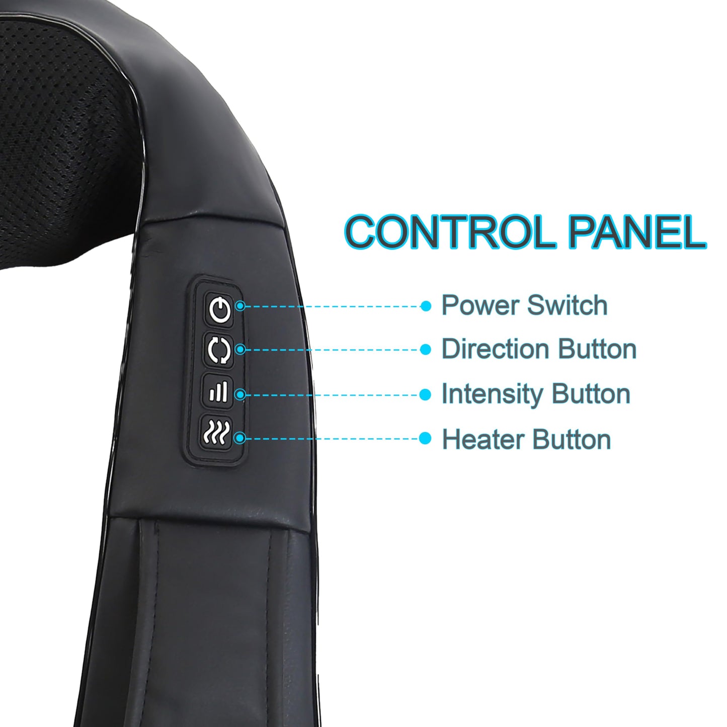 InvoSpa Shiatsu Massager with Heat - Deep Tissue Kneading Pillow for Neck, Shoulders, and Back - Electric Full Body Massage