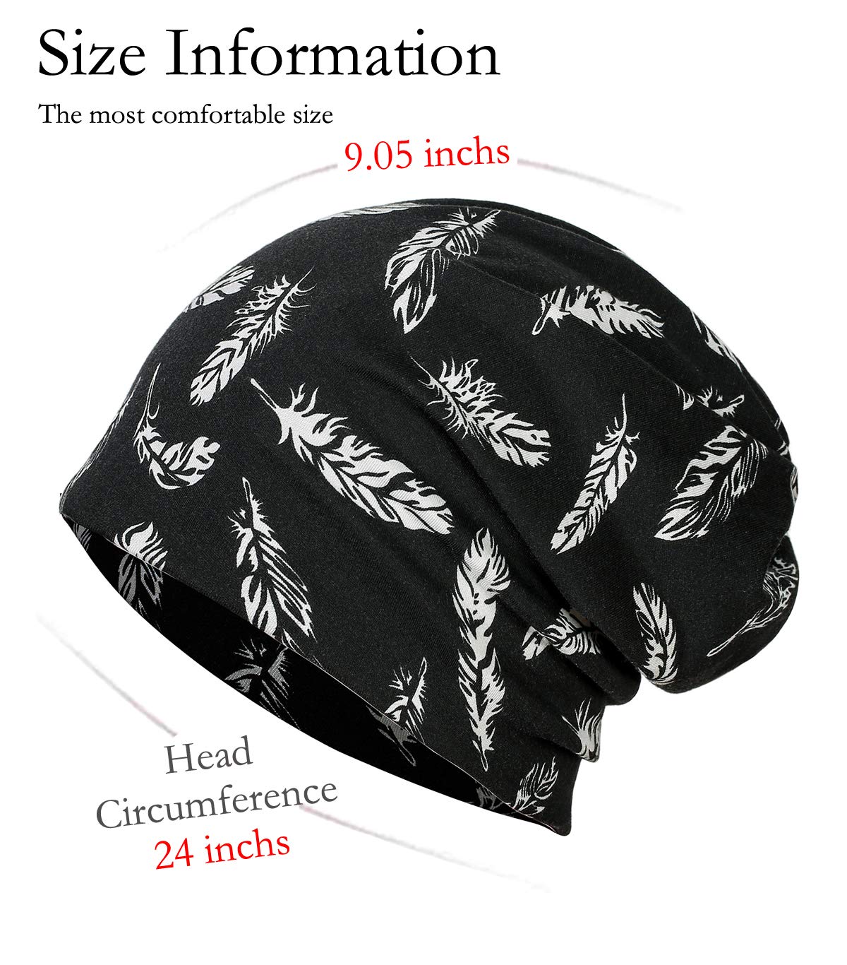 JarseHera Womens Slouchy Beanie Cotton Chemo Caps Cancer Headwear Hats Turban