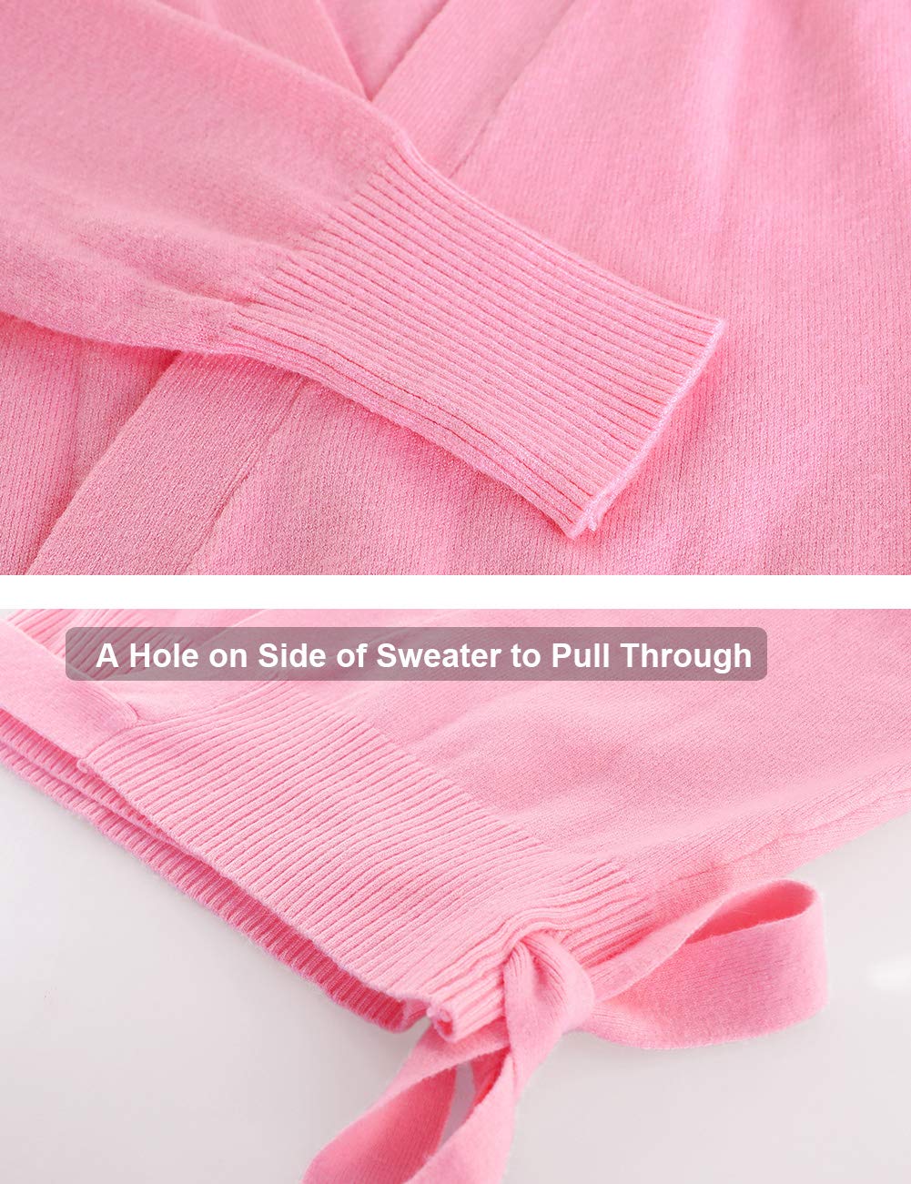 Daydance Women Ballet Sweater Pink Soft Dance Wrap Tops Cardigan