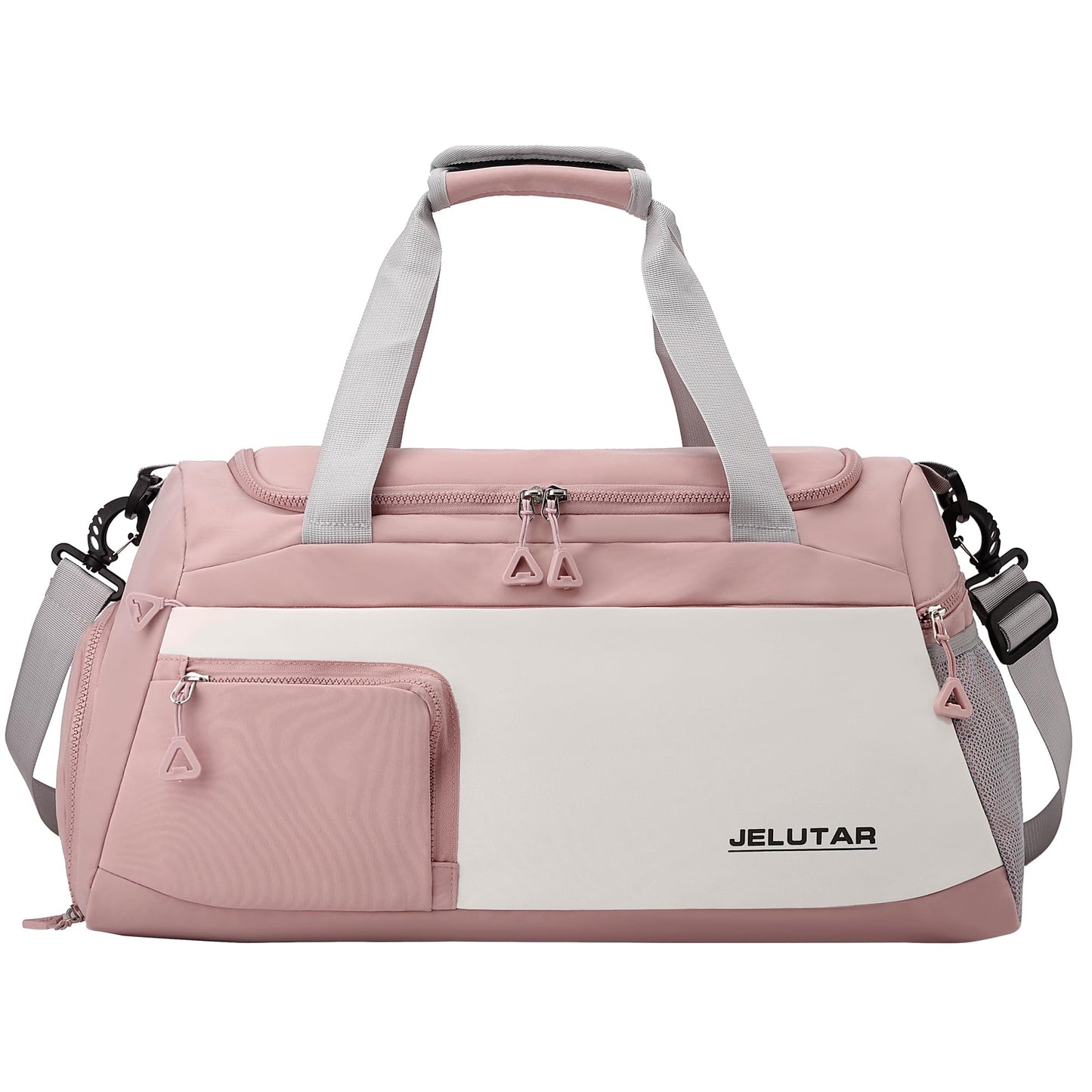 Gym Duffle Bag for Women - JELUTAR Small Carry on Travel Tote Bags Weekender Bags for Personal Item/Sports Gear with Shoe Compartment&Wetproof Pocket