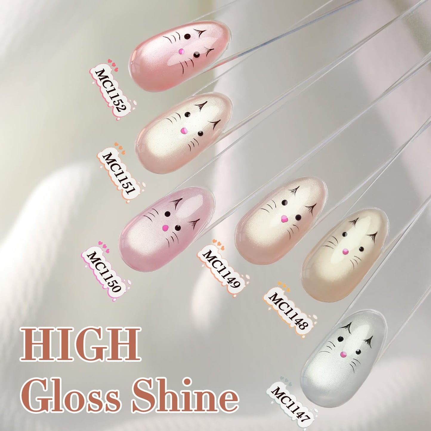 Double Rhythm 15ML Glass Cat Eye Gel Polish with Magnet Same Color Same Bottle Holographic Glitter Shimmer Salon Soak Off Magnetic Nail at Home (Apricot Peach-MC1151)