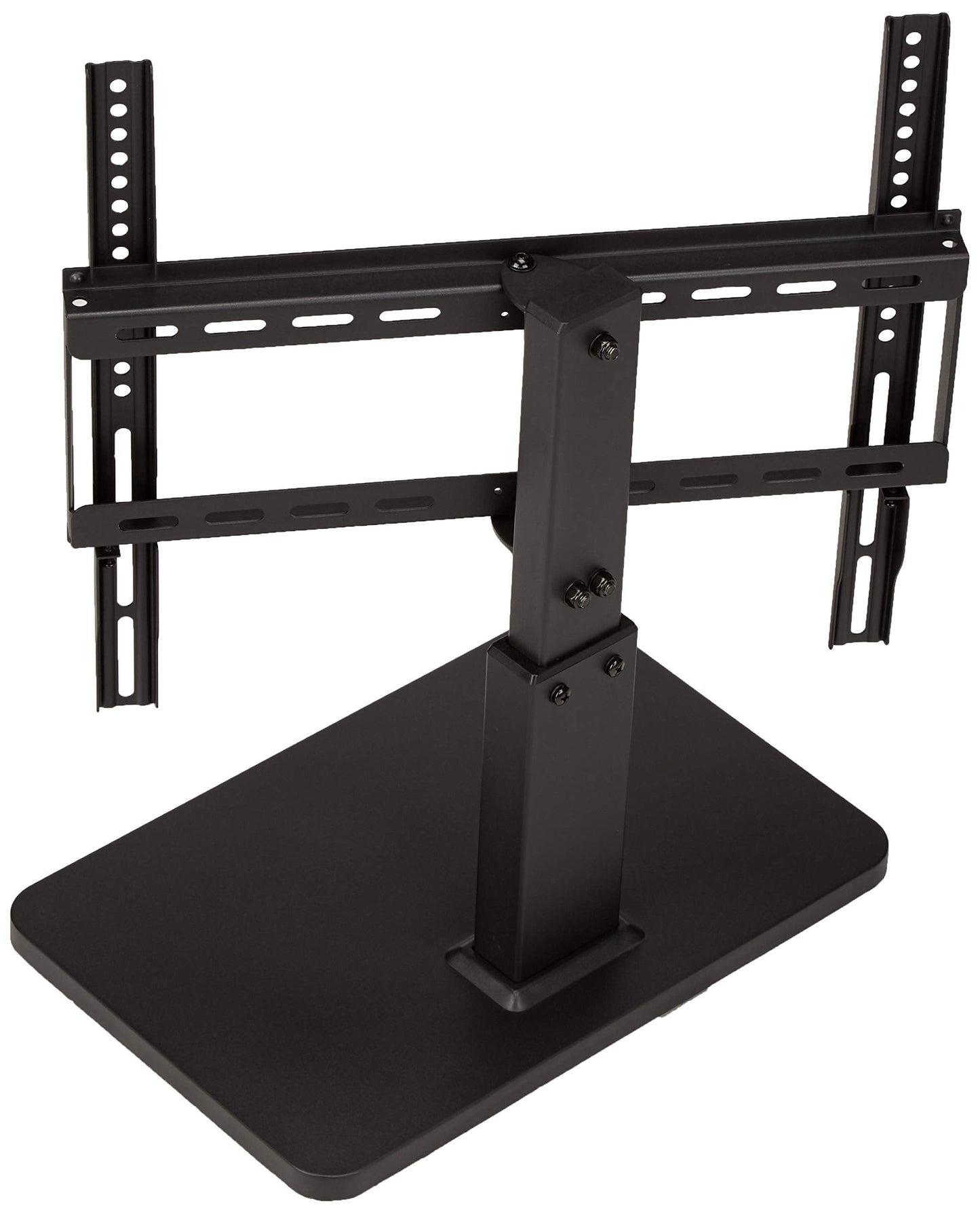 Amazon Basics Swivel Pedestal Table Top TV Mount for 32" to 65" TVs up to 55 lbs, Height Adjustable 14-19 Inches, Max VESA 400x400, Black