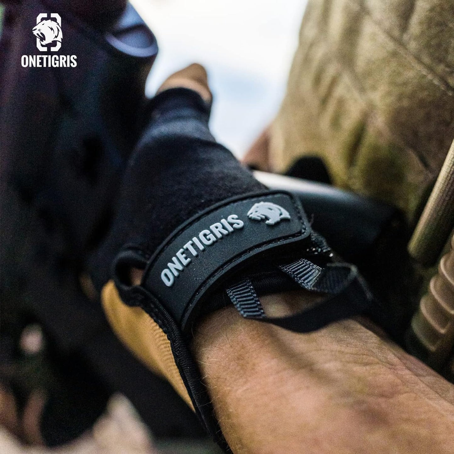 OneTigris Shooting Gloves for Men - Touchscreen Shooting Gloves Airsoft Gear Paintball Gloves Motorcycle Gloves for Men Hiking Hunting Fighting Outdoor Winter, Brown, Small