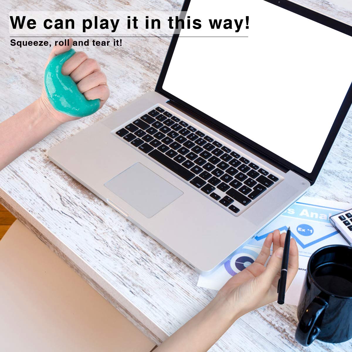 ASFSKY Cleaning Putty Car Cleaning Gel for Car Detailing Car Slime Cleaner Dust Cleaning Mud Universal Cleaning Gel for Vents, Dashboard, Car Cleaning Putty 3 Pack