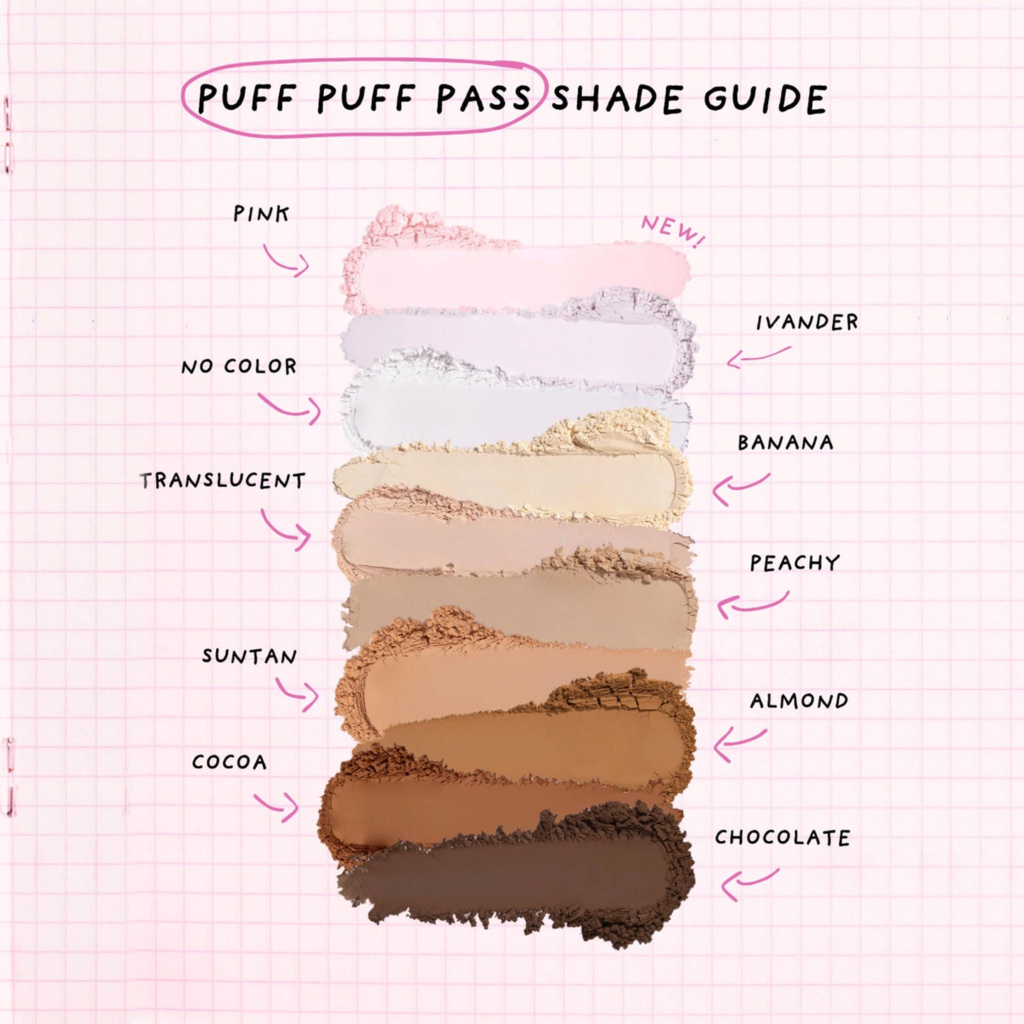 Kimchi Chic Beauty Puff Puff Pass Set and Bake Setting Powder for Makeup, Extra Fluffy Loose Face Powder Poof, Soft Natural Face Makeup for Uneven Skin Tone, 04 Peachy