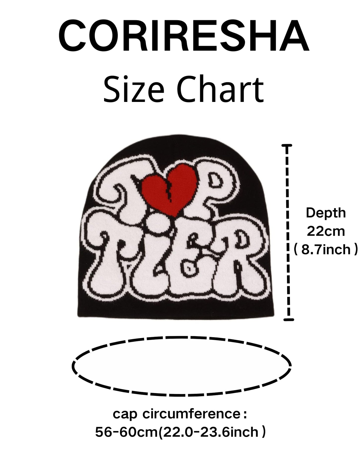 CORIRESHA Men Women Letter Graphic Y2k Beanie Knitted Hats Warm Winter Outdoor Caps