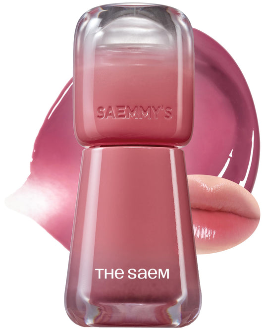 THESAEM Saemmy's Ade Shot Tint - Korean Lip Tint, Water Gel Lip Stain with Plump Glowy Moisturizing Finish, Buildable Radiant Gloss, Long-Lasting Comfort, 0.1 fl.oz. (04 Violet Gin)
