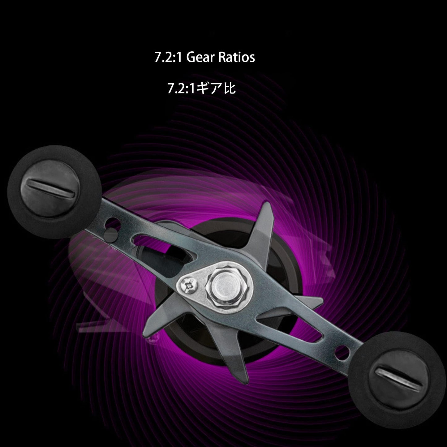 Lacusmall Baitcaster Reels, Fishing Reels with 7.2:1 Gear Ratio, Baitcasting Reel with Magnet Braking System, Bait Casters Reel with Fishing Alarm System, 17.6 LB Max Drag(Right Hand)