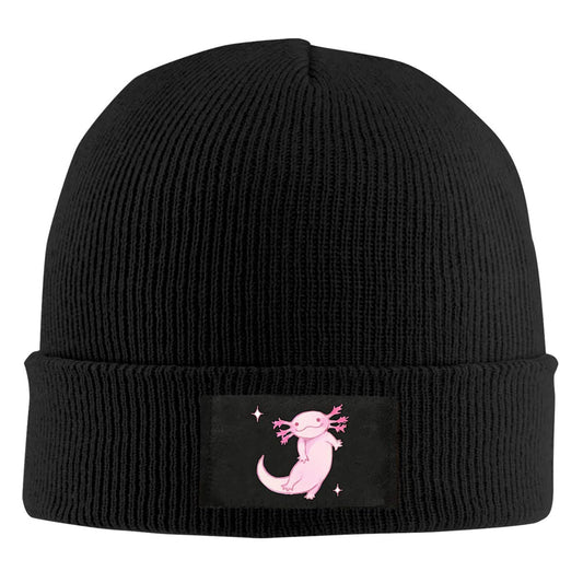 merahans Fashion Beanie Slouchy for Men Women Cartoon Pink Axolotl Knit Skull Cap Winter Warm Hat