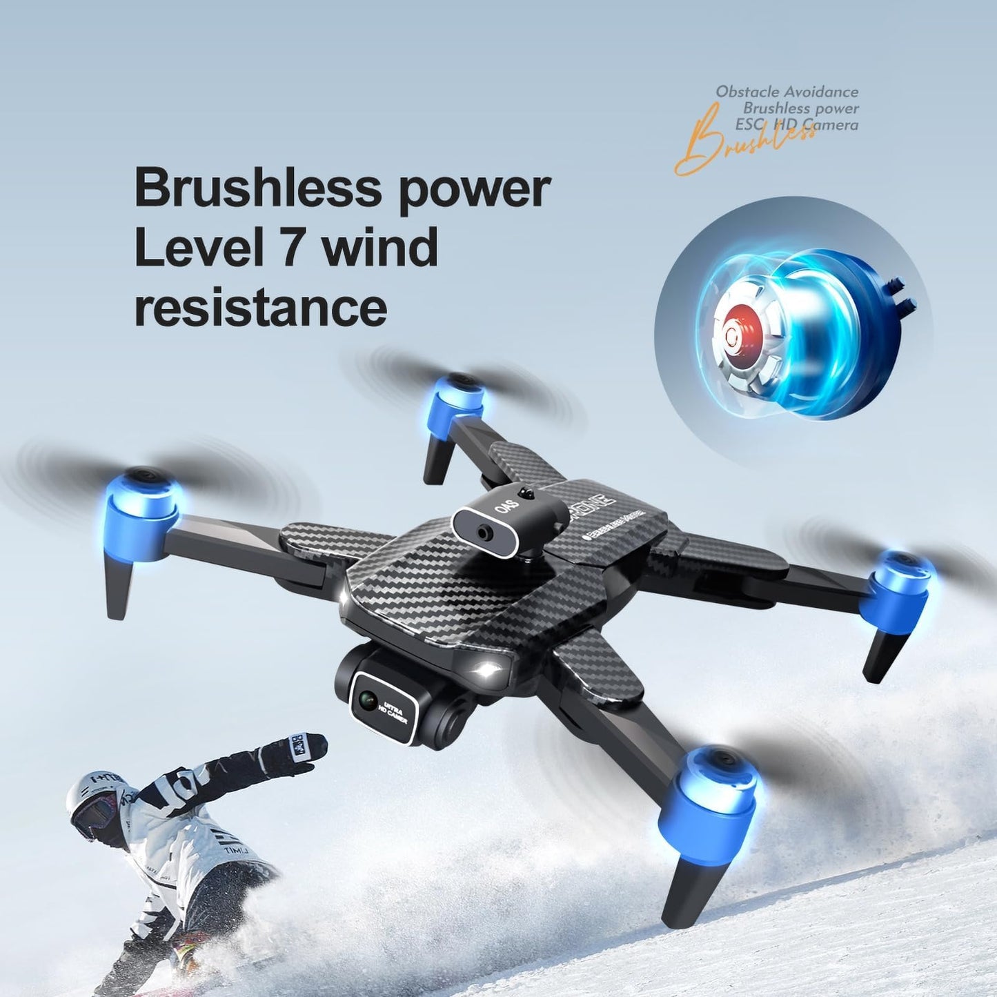 1080P HD FPV Foldable Drones with Brushless Motors, Wi-Fi RC Quadcopters featuring Height Adjustment, Six-axis Gyroscope, Gesture-controlled Photography, Video Recording, Headless Mode, Emergency Stop, Trajectory Flight, Gravity Sensing, and Automatic Pho