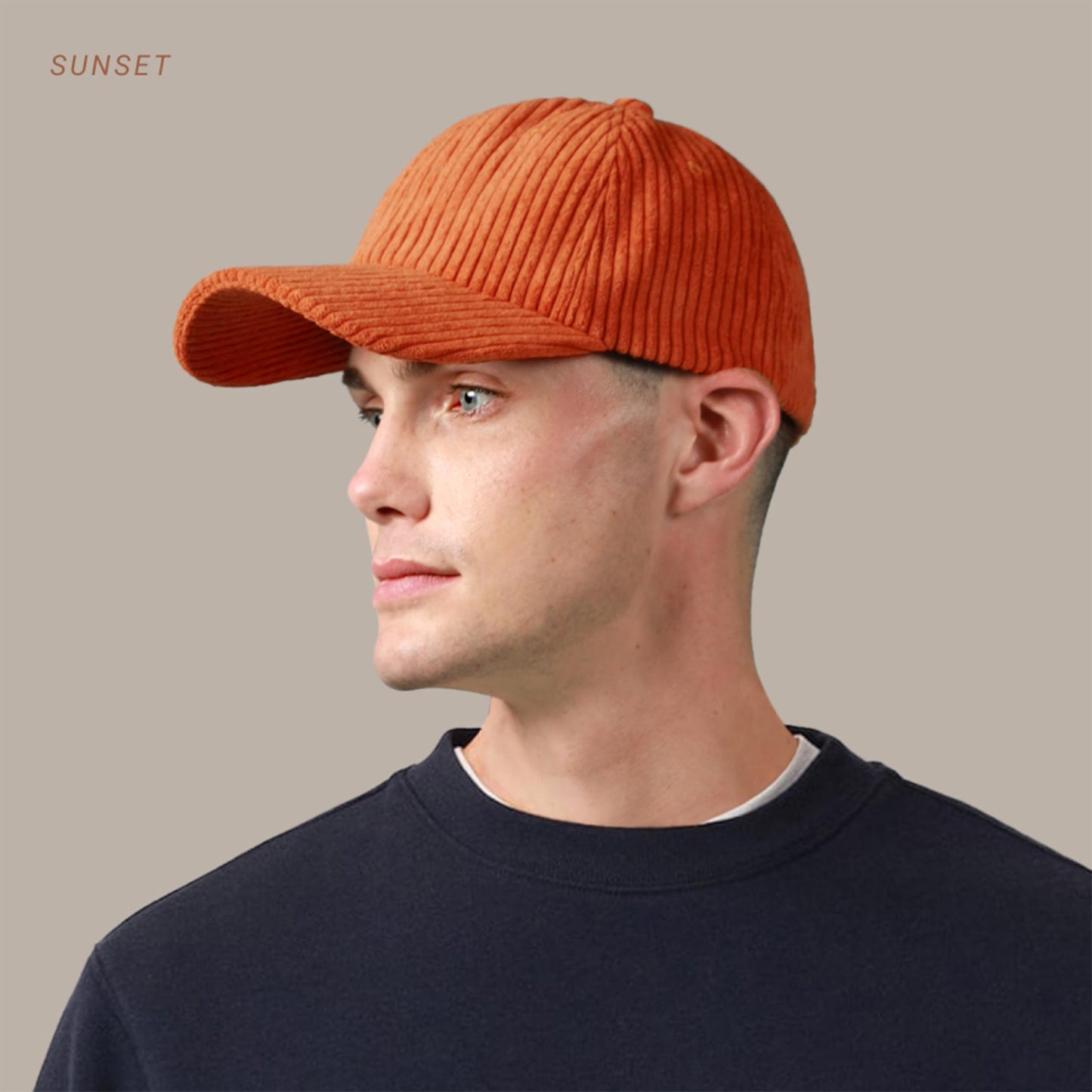 CHOK.LIDS Everyday Corduroy Baseball Cap for Men and Women Dad Hat Unisex Adjustable Lightweight Polo Style Curved Brim (Chestnut)