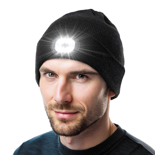 Stocking Stuffers for Adults Men Him, Led Beanie Hats for Men, Gifts for Men Dad Him, White Elephant Gifts for Adults, Mens Gifts for Christmas, Who Want Nothing, Cool Gadgets Stuff Tools for Men