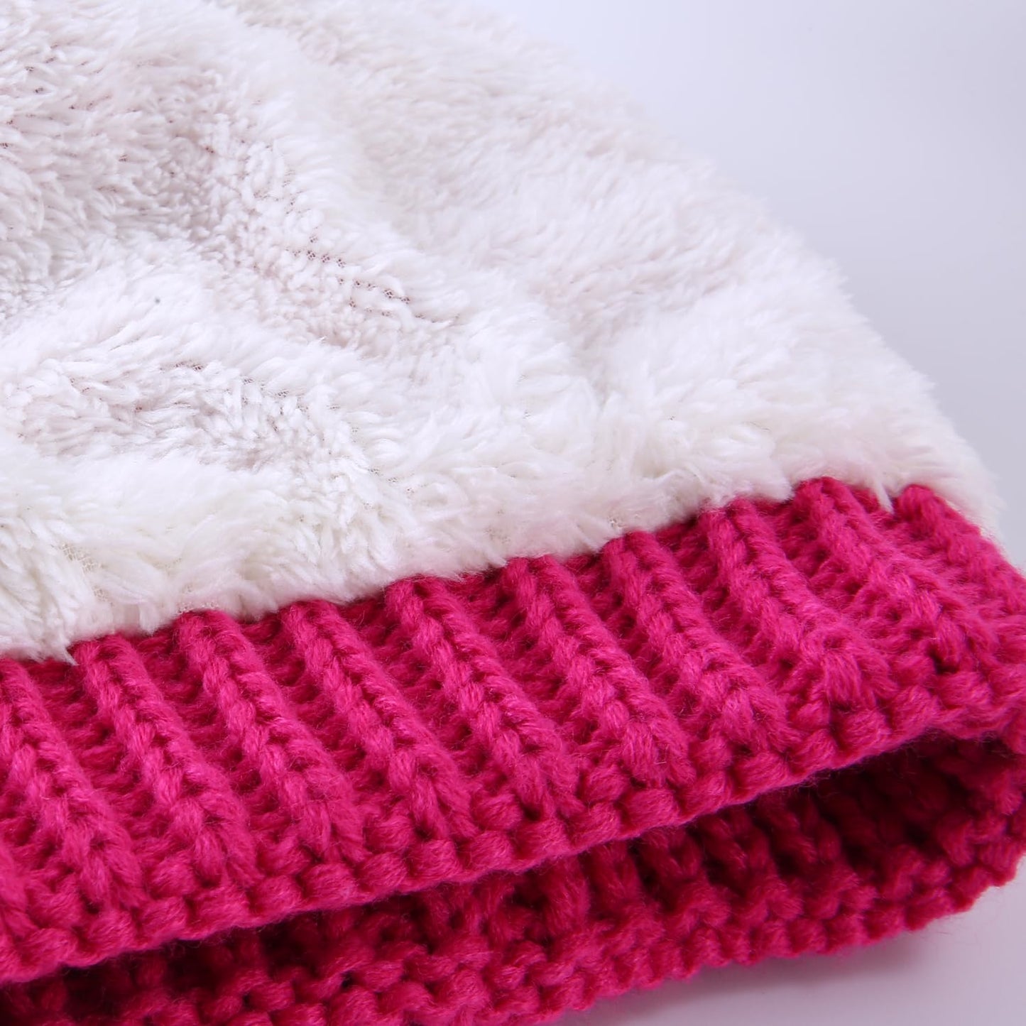 TZ Promise Women's Men's Knitted Beanie Hat Skull Thick Fleece Lined Winter Cap (Hot Pink)