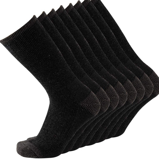 KAVANYISO Men's Merino Wool Hiking Socks Breathable Athletic Crew Thicken (4Pairs DKGrey 10-13)