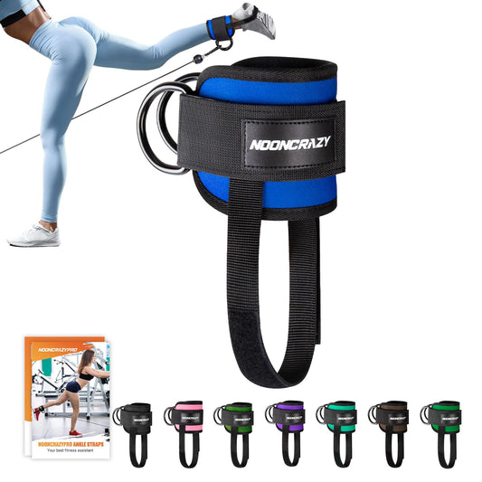 Ankle Strap for Cable Machine Women, Adjustable Gym Cable Ankle Straps for Kickbacks, Glute Workouts, Leg Extensions, Curls, Booty Hip Abductors, Ankle Cuff for Cable Machine Accessories(S-Blue)