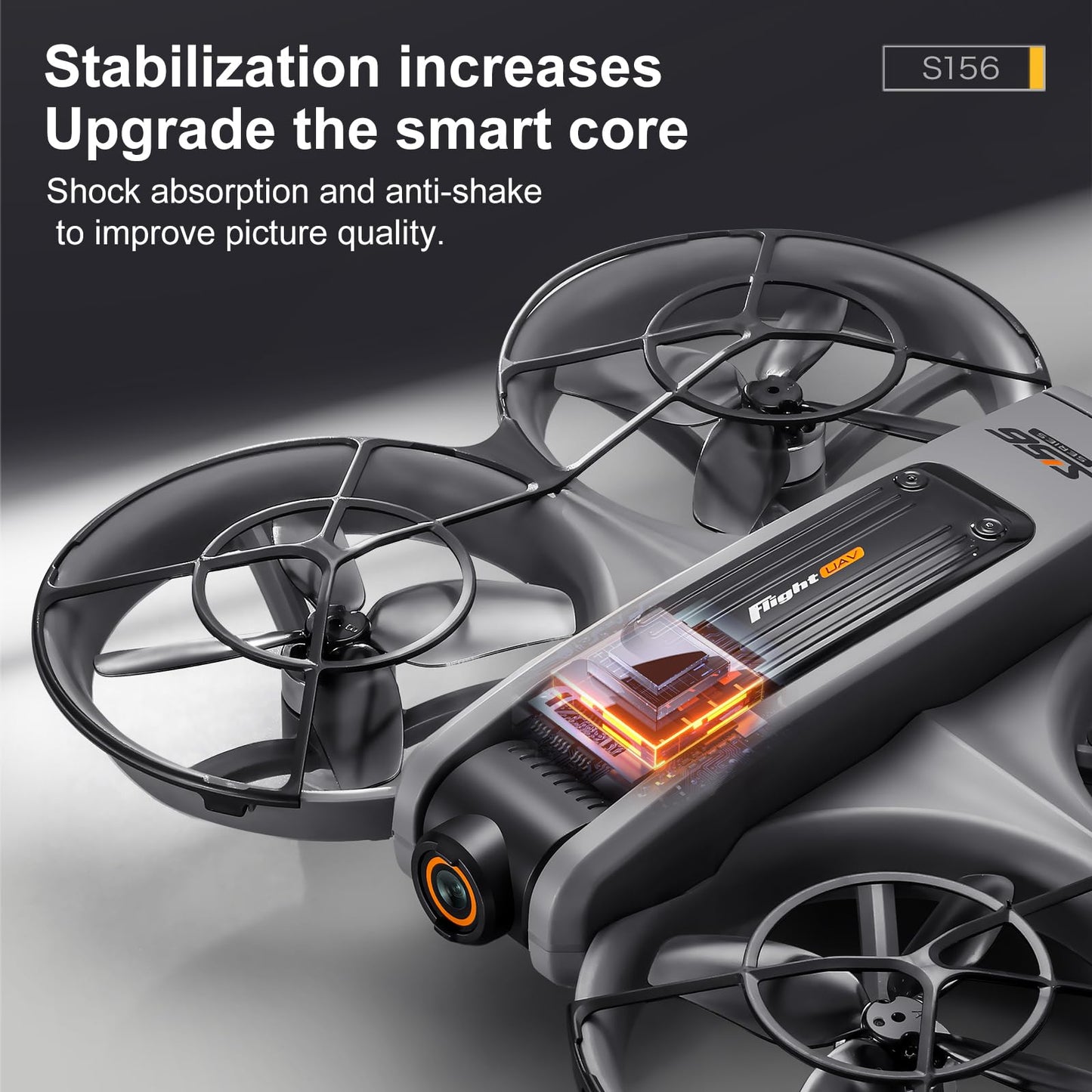 Drone with Camera for Adults, FPV HD Drones with LED Screen Controller with Brushless Motor Obstacle Avoidance Quadcopter S156 Mini Drones for Beginners, Stable Hover, One-Key Takeoff/Landing