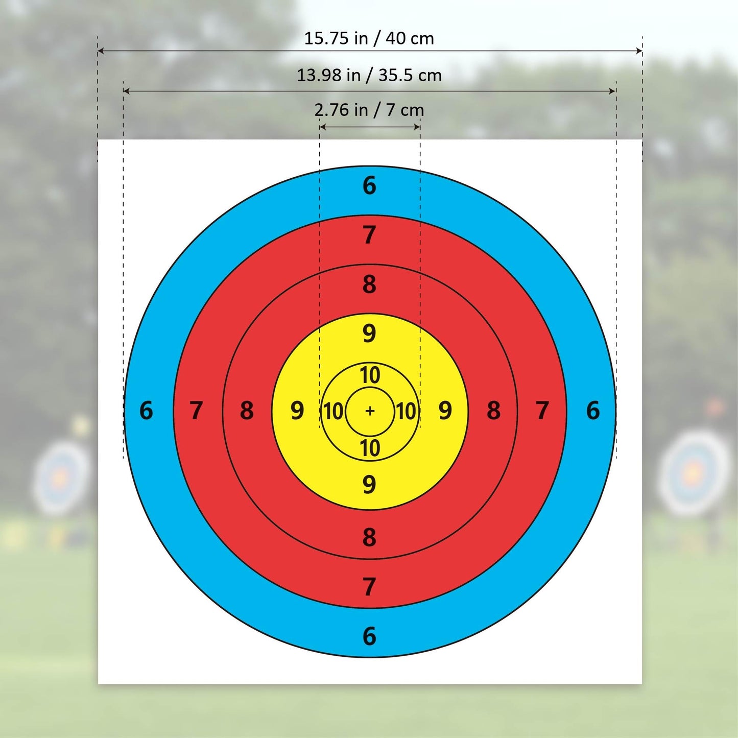 MOLFUJ Archery Targets Paper, 20pcs/50pcs Bow and Arrow Targets for Hunting Backyard, Archery Target Practice Accessories(5 Rings,15.7x15.7in)