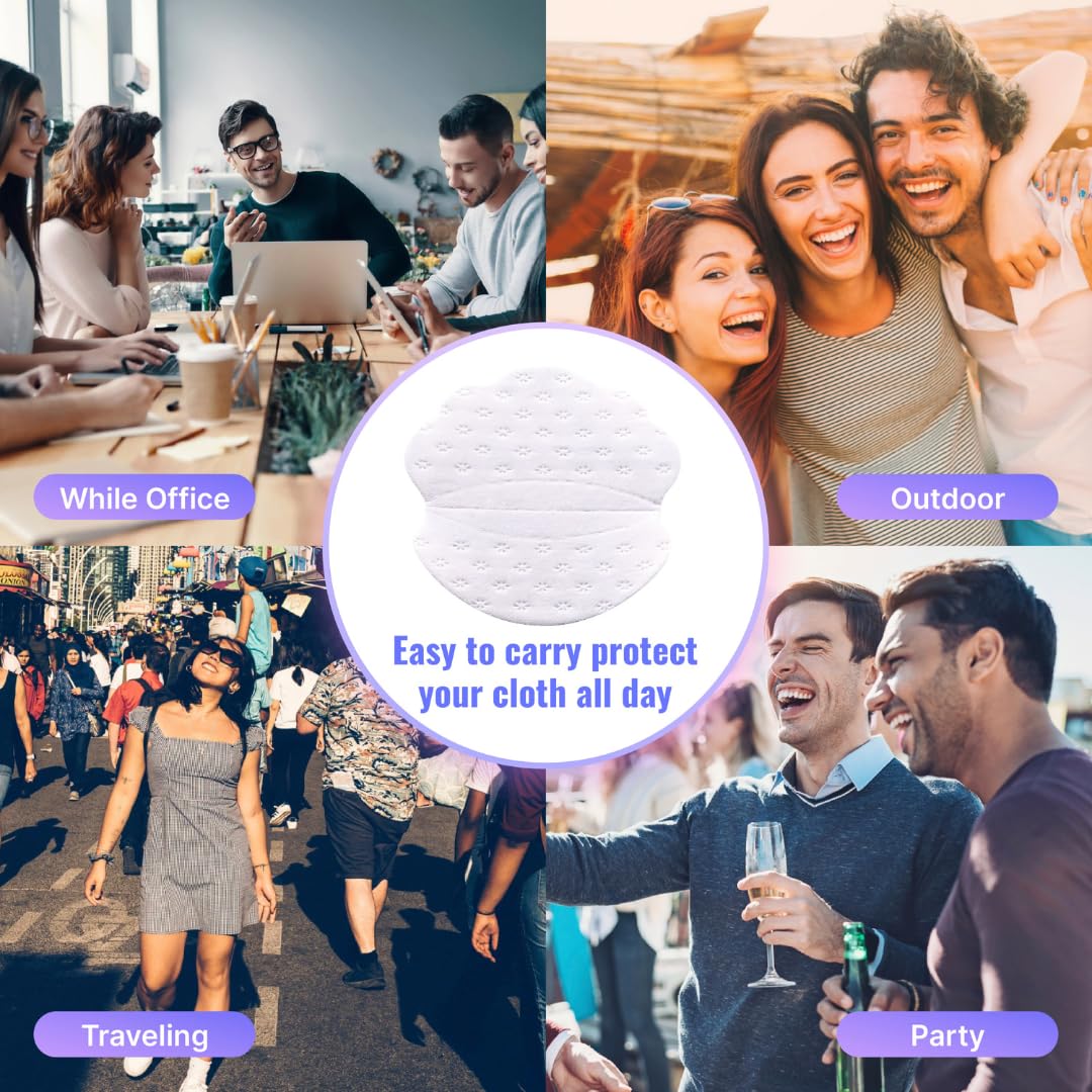 Swearx Armpit Sweat Pads - Underarm Sweat Pads for Women - Absorbent Armpit Shields for Sweating - Underarm Pads for Sweating Women - Discreet Under Arm Pads - Armpit Pads for Sweat Control