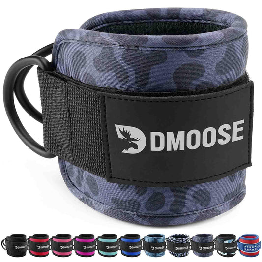 DMoose Ankle Strap for Cable Machine - One Size Fit with Premium Padding, Glute Kickback Ankle Strap, Ankle Cable Straps for Workout, Booty Workout, Leg Extension, Hip Abductors & Lower Body Exercises