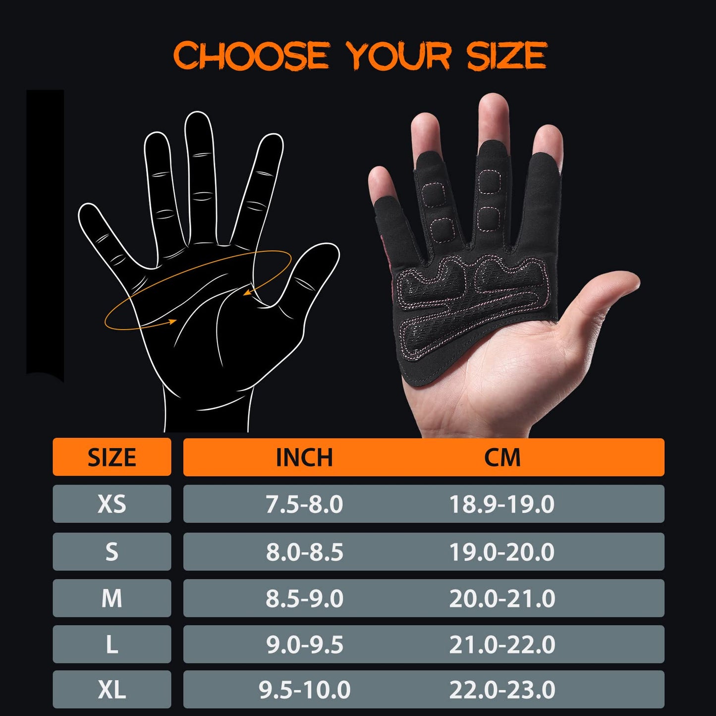 SueStar Partial Weight Lifting Gloves, 3/4 Finger Workout Gloves for Men Women, Full Palm Protection & Silicone Grip Gym Gloves for Weightlifting Exercise Fitness Smartwatch Friendly (Black, X-Small)