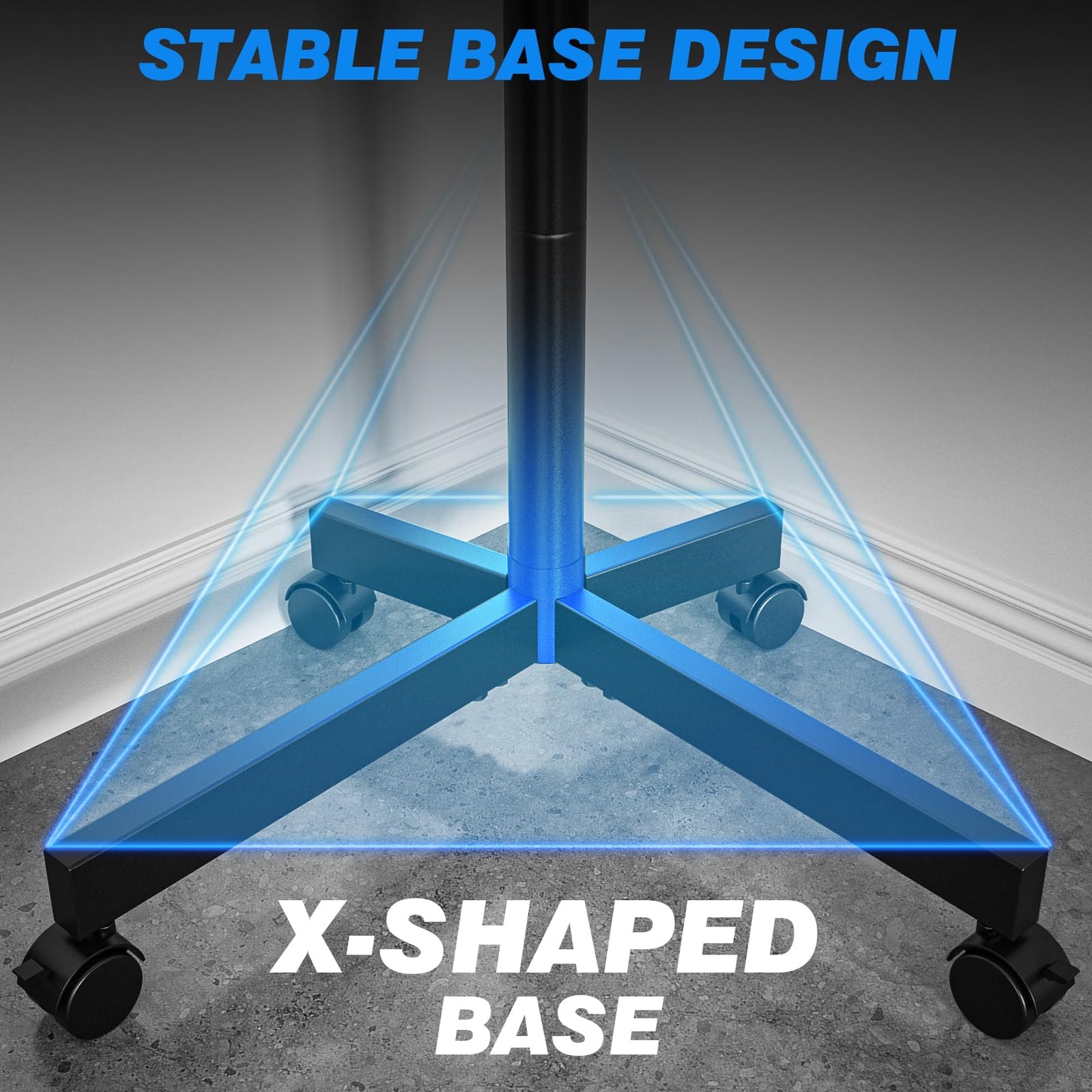 Rfiver Mobile TV Cart Rolling TV Stand for 23-60 Inch Screens, Portable TV Stand on Wheels with Tilt and Height Adjustable, Outdoor TV Mount Stand Holds up to 88 lbs for Home Office MAX VESA 400x400mm