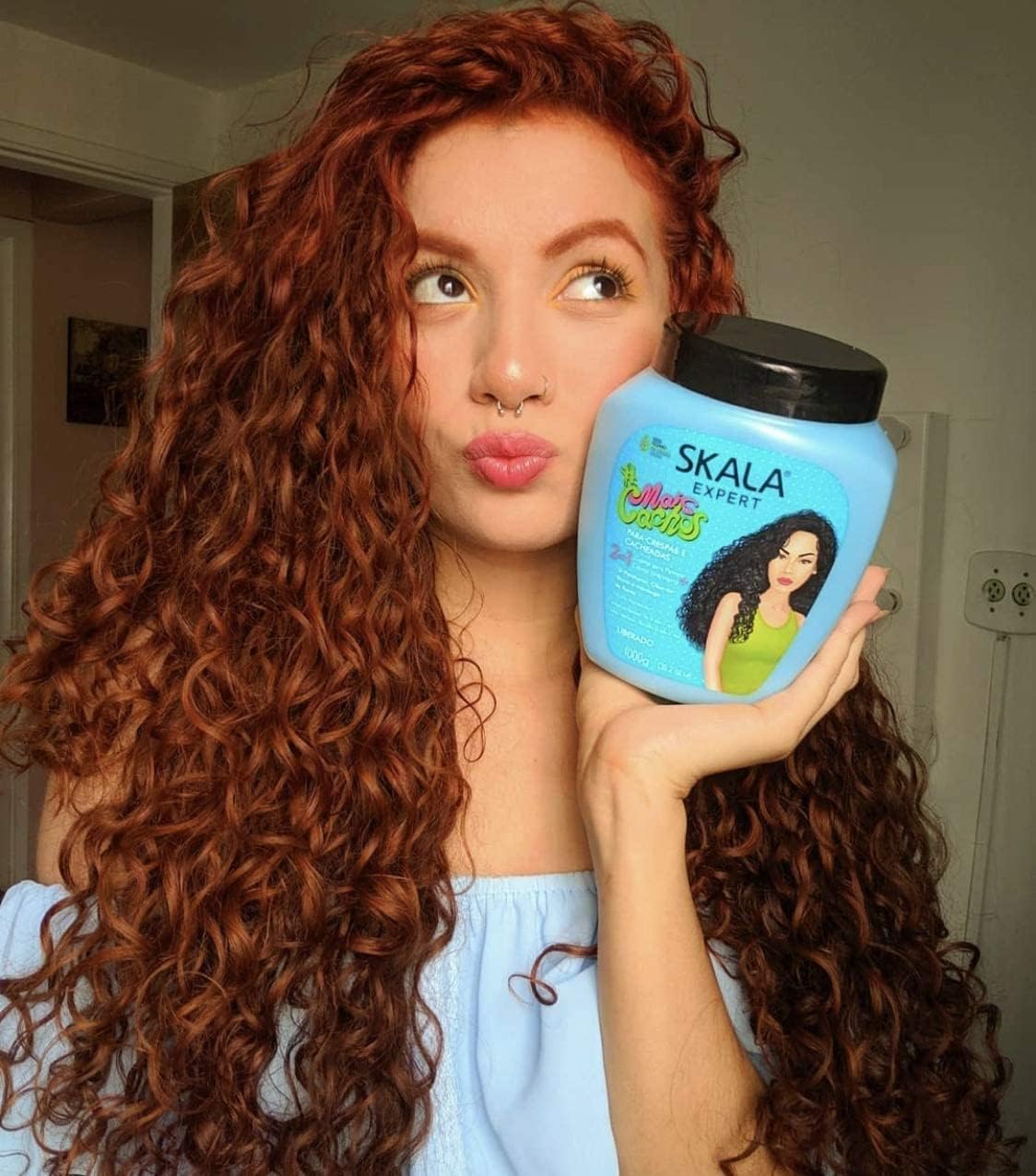 Skala Expert Mais Cachos Curl Cream 1000g + Shampoo & Conditioner 325ml Kit with Free Comb & Protein Treatment | Brazilian Viral Curly Hair Care for, Frizz-Free Curls + Color Care Packet Packet