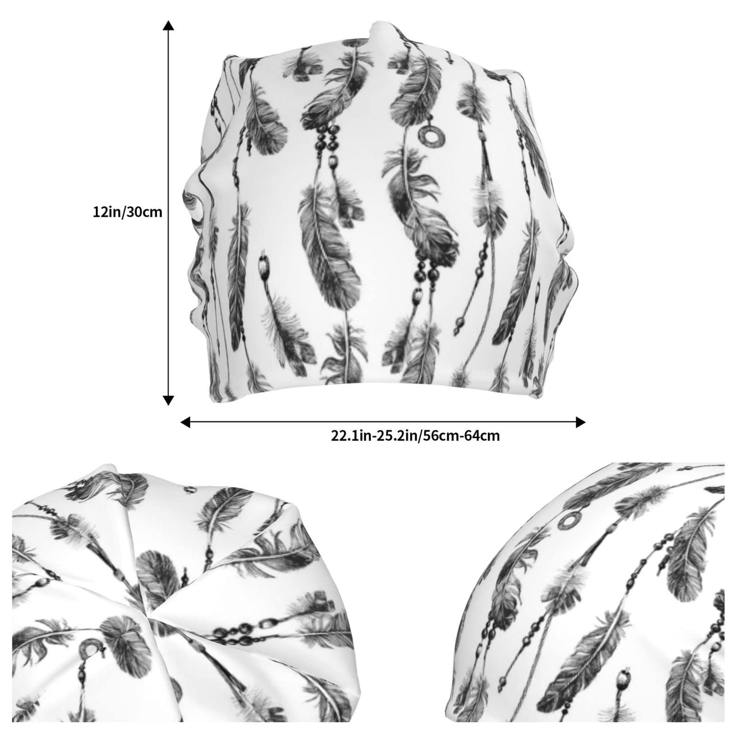 Native American Beanie,Indian Beanie Hats Stretch Scarf Head Wrap Winter Knit Hat for Women Men