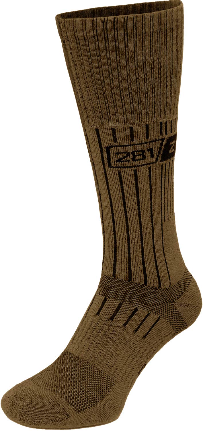 281Z Army Demi Season Breathable Over The Calf Uniform Boot Socks (Coyote Brown)(Medium 1 Pair)