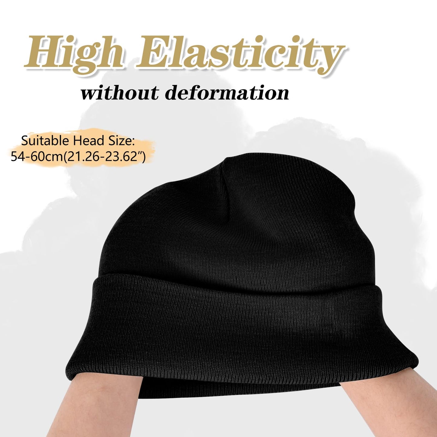 ZOORON 1&2 Packs Beanie for Men Women Men's Beanie Hat Acrylic Knit Cuff Beanie Cap Slouchy Knit Skull Cap Warm Winter hat