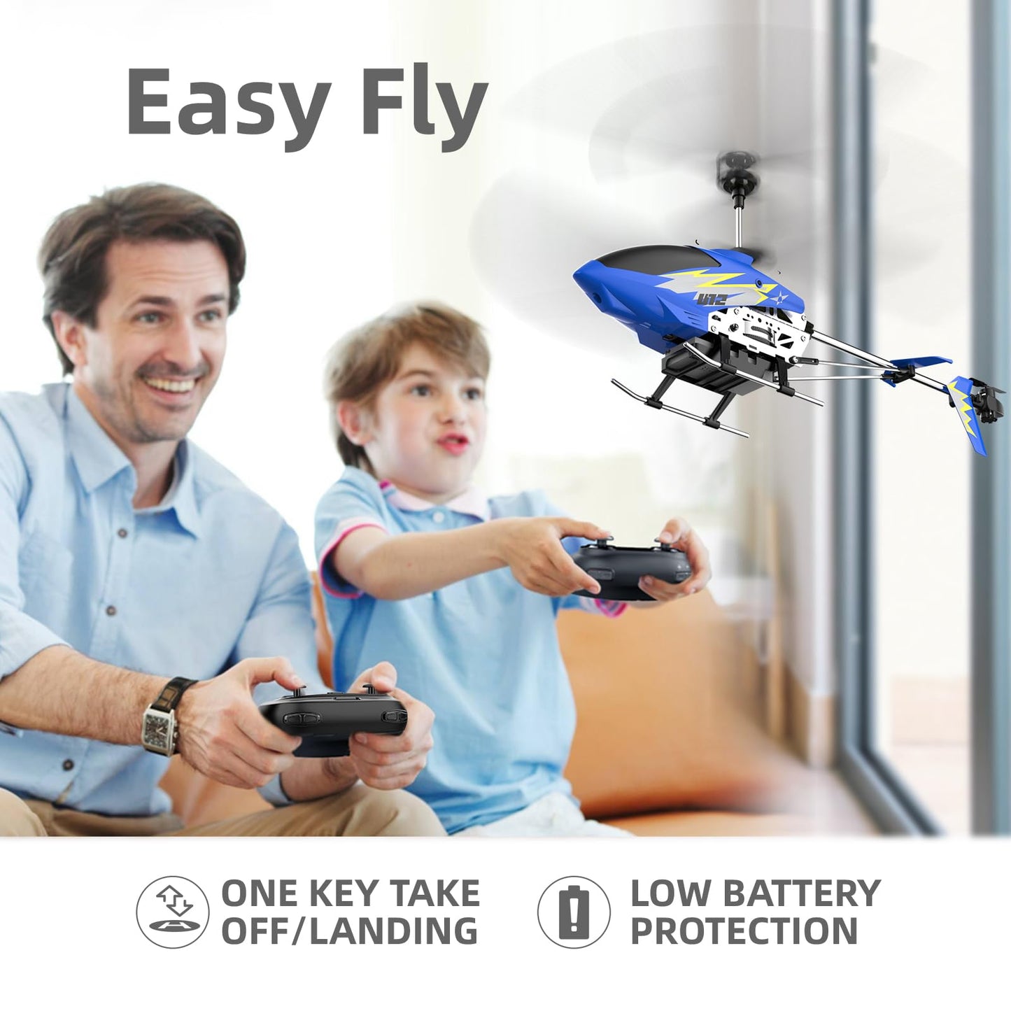 Cheerwing U12 Remote Control Helicopter with Altitude Hold, Mini RC Helicopter for Adults Kids, One Key take Off/Landing and 2 Batteries