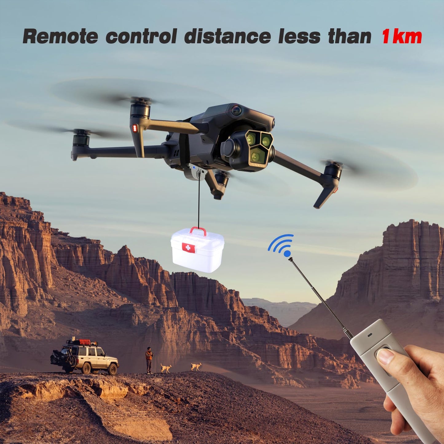 Cosaita Universally Drone Airdrop System Release Device Payload Clip Airdropper Fish Bait, for DJI Mavic Mini3/Mini2 /Air2S/Air3/Mavic2/Mavic3/Spark/Mavic Drone Accessories (Universal Airdrop)