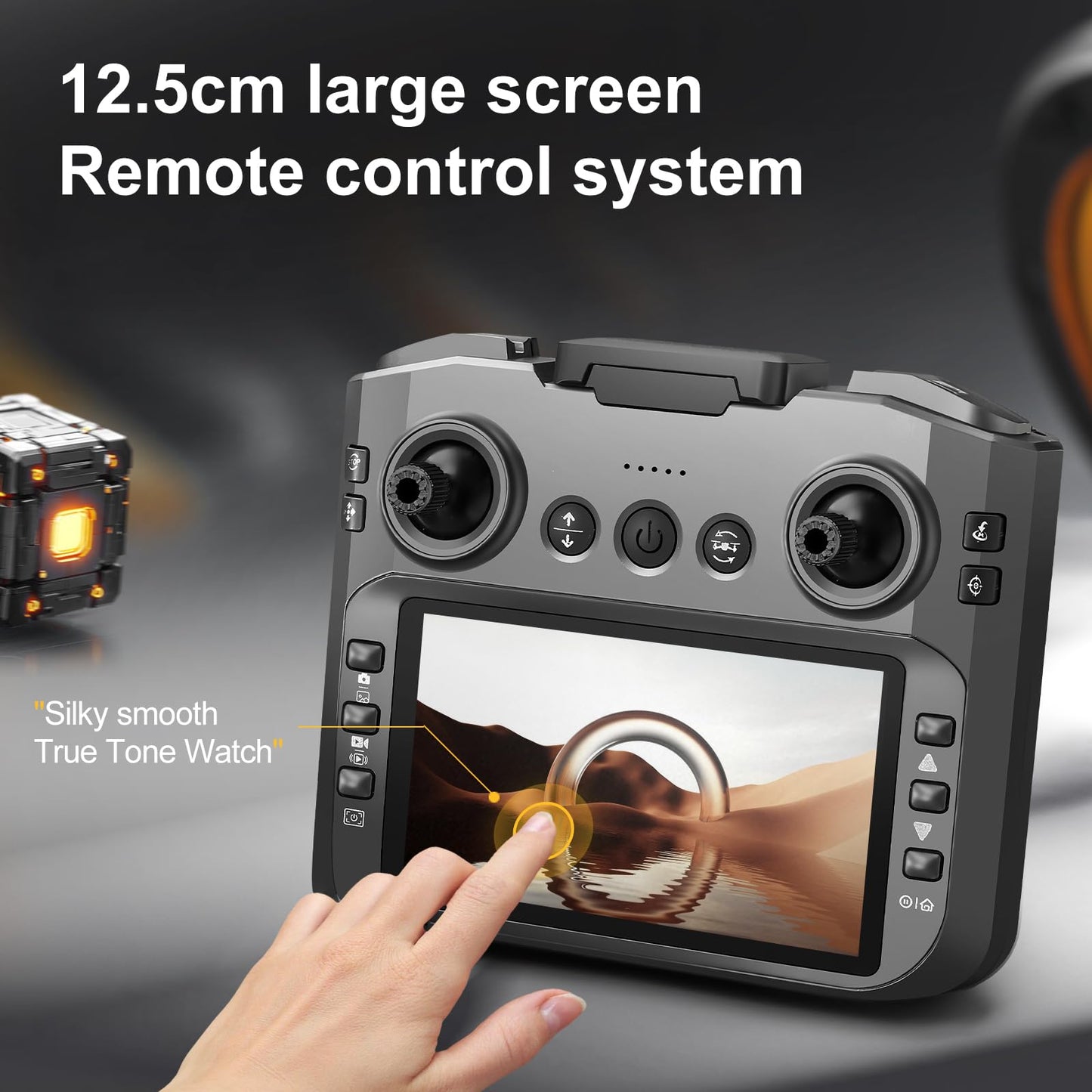 Drone with Camera for Adults, FPV HD Drones with LED Screen Controller with Brushless Motor Obstacle Avoidance Quadcopter S156 Mini Drones for Beginners, Stable Hover, One-Key Takeoff/Landing