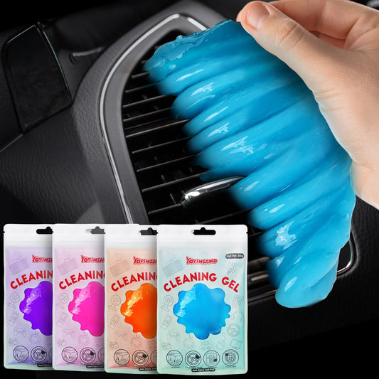 YOPINSAND Car Cleaning Gel, 4 Pack Car Cleaning Putty, Universal Auto Deatiling Tools, Reusable Interior Cleaner for Car Keyboard Air Vent, Car Slime Cleaner Dust Cleaning Gel
