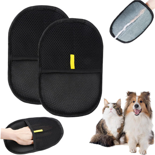 2PC Pet Hair Remover Glove for Cats & Dogs, 2025 New Electrostatic Pet Hair Remover Glove, Cat Grooming Gloves for Hair Removal, Grooming Clothes, Sofas