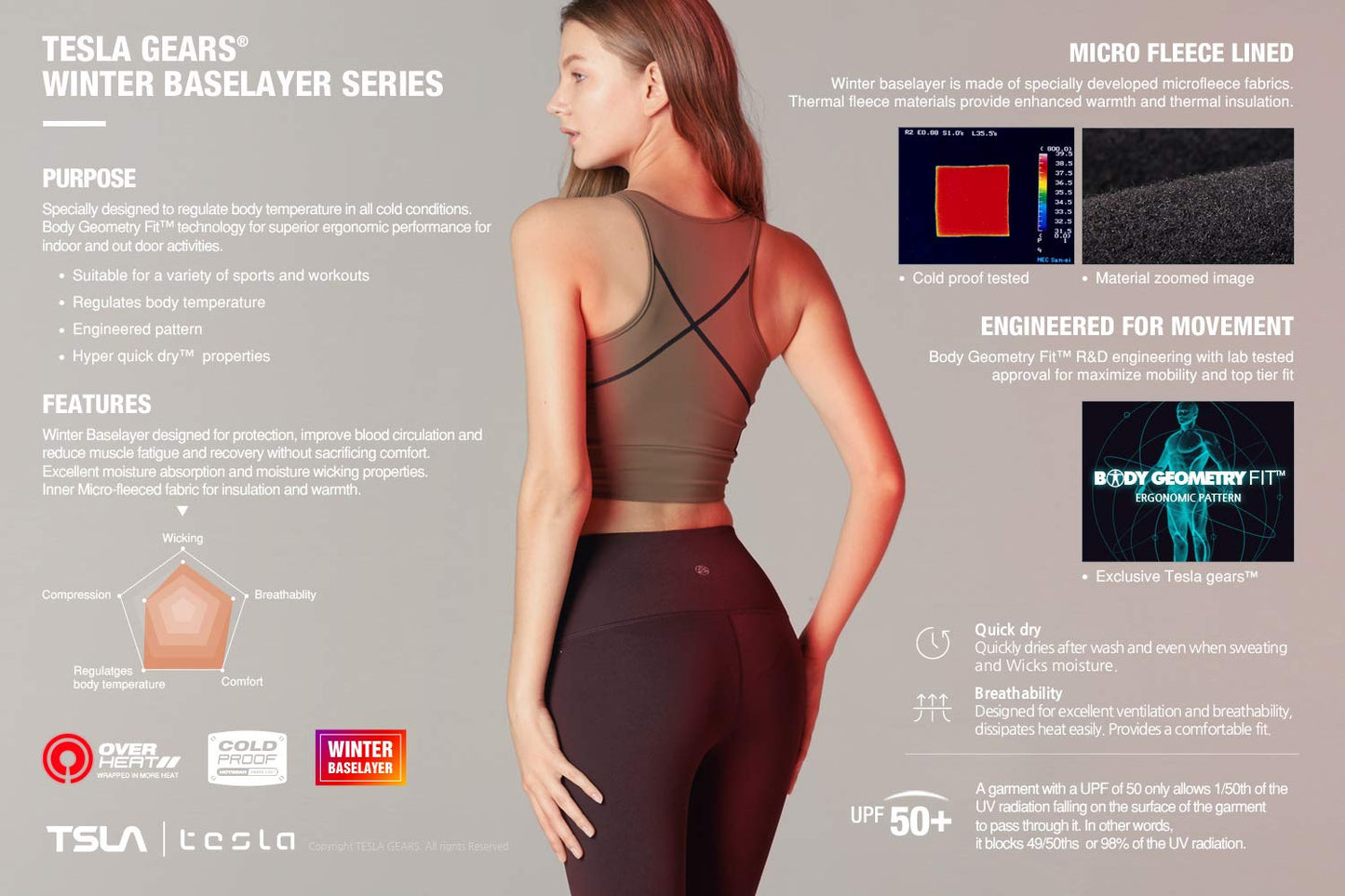 TSLA Women's Thermal Running Tights, High Waist Warm Fleece Lined Leggings, Winter Workout Yoga Pants with Pockets, Rear Zip Pocket Black & Purple, Small