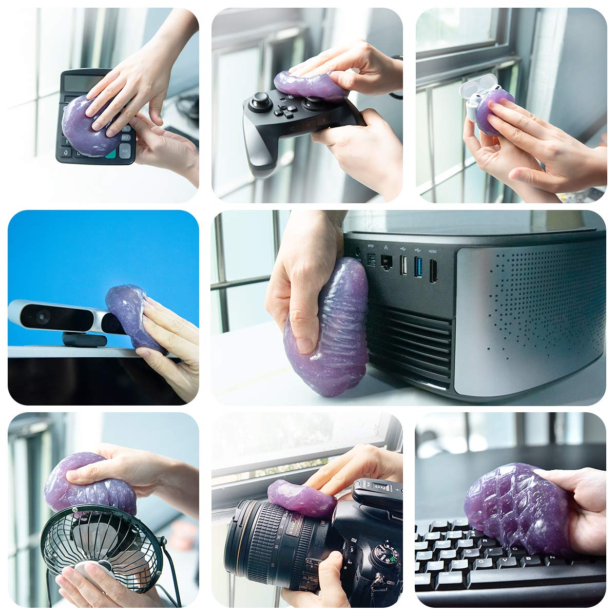 ASFSKY Cleaning Putty Car Cleaning Gel for Car Detailing Car Slime Cleaner Dust Cleaning Mud Universal Cleaning Gel for Vents, Dashboard, Car Cleaning Putty 3 Pack